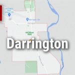 Logo for news use featuring the municipality of Darrington in Snohomish County, Washington. 220118