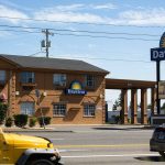 The Days Inn on Everett Mall Way, which Snohomish County is set to purchase and convert into emergency housing, is seen Monday, Aug. 8, 2022, in Everett, Washington. (Ryan Berry / The Herald)