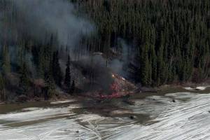 N3054V accident site. (Alaska State Trooper Photo)