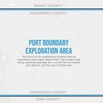 A graphic mapping the Port of Everett boundary exploration area taken from a Port of Everett economic and legal assessment report for potential expansion titled Exploring Beyond Our Boundaries (December 2023).