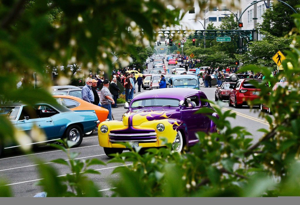 Scenes of the annual Cruzin to Colby Sunday afternoon Everett, Wash of May 24th, 2015. (Kevin Clark / The Herald)