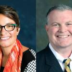 Everett mayor Cassie Franklin, left, former Everett City Council member Scott Murphy