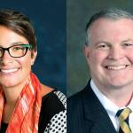 Everett mayor Cassie Franklin, left, former Everett City Council member Scott Murphy