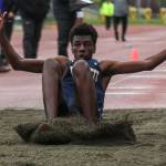 Everett High Schools Shukurani Ndayiragije is a contender to win all three jumping events at the Class 3A state boys track and field meet. (Annie Barker / The Herald)
