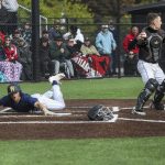 A West Seattle player scores during a baseball game between Mountlake Terrace and West Seattle at Edmonds-Woodway High School in Edmonds, Washington on Saturday, May 18, 2024. Mountlake Terrace lost, 9-10.(Annie Barker / The Herald)