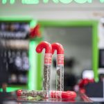 An assortment of candy canes filled with different strains of flowers available at The Kushery in Everett on Friday, Dec. 15, 2023. (Olivia Vanni / The Herald)