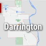 Logo for news use featuring the municipality of Darrington in Snohomish County, Washington. 220118