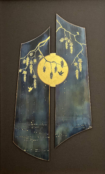 Evening Flight by Mary Ellen OConnor, who is Penn Cove Gallerys featured artist for the month of June. (Courtesy Penn Cove Gallery)