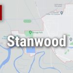Logo for news use featuring the municipality of Stanwood in Snohomish County, Washington. 220118