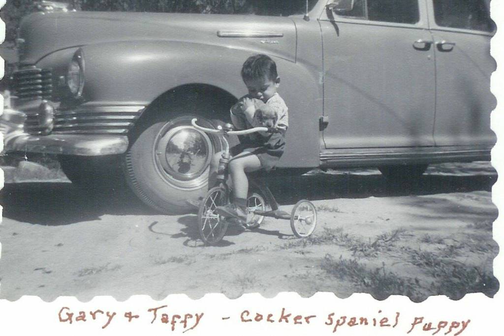 Gary Lee Haynie as a child holding the Haynie family dog, Taffy. (Courtesy of Hal Thayne)
Gary Lee Haynie holding the Haynie family dog, Taffy. (Courtesy of Hal Thayne)