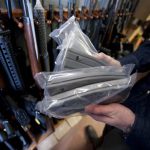 High-capacity magazines at The Freedom Shoppe gun store, which was holding a sale in anticipation of new gun control measures, in New Milford, Conn., April 2, 2013. The store is liquidating their stock of weapons expected to be banned. Months after the massacre of 26 people at a school in Newtown, Conn., legislative leaders in the state on Monday announced what they called the most far-reaching gun-legislation package in the country. (Wendy Carlson/The New York Times)