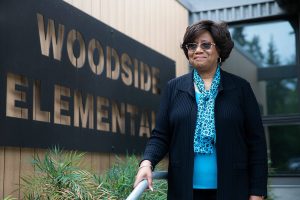Woodside Elementary Principal Betty Cobbs on Monday, June 17, 2024 in Bothell, Washington. (Olivia Vanni / The Herald)