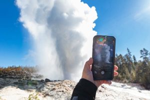 Steamboat Geyser erupts in Yellowstone National Park on September 17, 2018. (Photo by Jacob W. Frank/National Park Service)