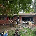 A house fire seriously injured two people Friday evening, June 14, in Edmonds, Washington. (Courtesy of South County Fire.)