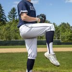 Glacier Peaks Karsten Sweum (10) poses for a portrait as The Heralds Baseball Player of the Year at Glacier Peak High School on Tuesday, June 18, 2024 in Snohomish, Washington. (Annie Barker / The Herald)