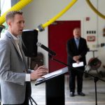 Snohomish County Council Vice Chair Nate Nehring speaks during a press conference and groundbreaking for the SR 530 Broadband Project on Wednesday, June 26, 2024, at Darrington Fire District Station 38 outside Darrington, Washington. (Ryan Berry / The Herald)