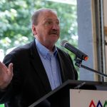 Snohomish County Executive Dave Somers speaks during a press conference and groundbreaking for the SR 530 Broadband Project on Wednesday, June 26, 2024, at Darrington Fire District Station 38 outside Darrington, Washington. (Ryan Berry / The Herald)