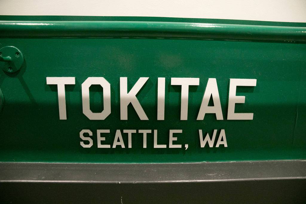 Even the smallest details are accurate  from font to paint color  at the Ferry Cove rental property on May 29, 2024, in Clinton. (Ryan Berry / The Herald)