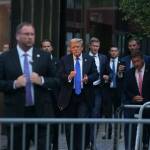 Former President Donald Trump arrives at Trump Tower after he was found guilty of all counts in his criminal trial in New York, on Thursday, May 30, 2024. Trump has been convicted of falsifying records to cover up a sex scandal that threatened his ascent to the White House in 2016, part of a scheme that prosecutors described as a fraud on the American people. He is the first American president to be declared a felon. (Hiroko Masuike/The New York Times)