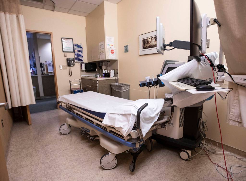 Inside a biopsy room at the Comprehensive Breast Center on Wednesday, July 10, 2024, in Everett, Washington. (Olivia Vanni / The Herald)