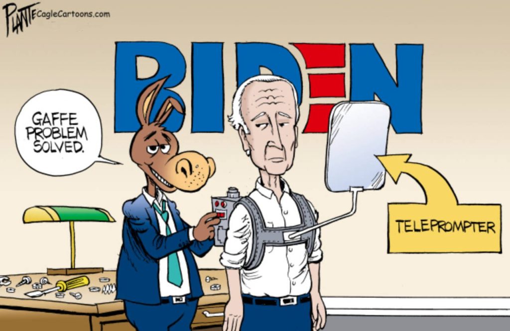 Biden's Gaffe Problem Solved, President Joe Biden, Democratic Party, DNC, 2024 Democratic Presidential Race, Campaign 2024, debate, disaster, ExPresident Donald J. Trump, teleprompter