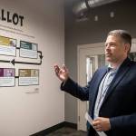 Snohomish County Auditor Garth Fell talks about the new Elections Center during a tour on Tuesday, July 9, 2024 in Everett, Washington. (Olivia Vanni / The Herald)