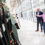 Helion Energy CEO and co-founder David Kirtley talks to Gov. Jay Inslee about Trenta, Helions sixth fusion prototype, during a tour of their facility on Tuesday, July 9, 2024, in Everett, Washington. (Olivia Vanni / The Herald)