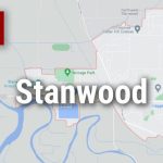Logo for news use featuring the municipality of Stanwood in Snohomish County, Washington. 220118