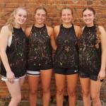 From left to right: Arlingtons Kierra Reese and Stanwoods Ellalee Wortham, Ava DePew and Presley Harris. The foursome, called Awesome Mix 12, won the High School Elite division in 2023 and returned to Spokane Hoopfest this year to claim the Womens Competitive division title. (Photo courtesy Sarah Reese)