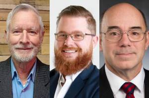 Tim McDonald, left, John Snow, Keith Wagoner