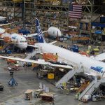 Boeing 787's in various stages of assembly at Boeing's Everett Plant on April 29, 2017 in Everett. (The Boeing Co.)
