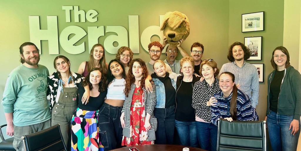 Some Herald staff members pose for a photo on June 18, 2024, one day before major newsroom cuts were announced. (Photo provided)