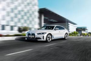 The 2024 BMW i4 is a five-passenger luxury electric sedan with a rear liftgate. The eDrive40 model is shown here.
Photo Credit: Provided by BMW
