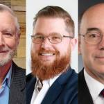 Tim McDonald, left, John Snow, Keith Wagoner