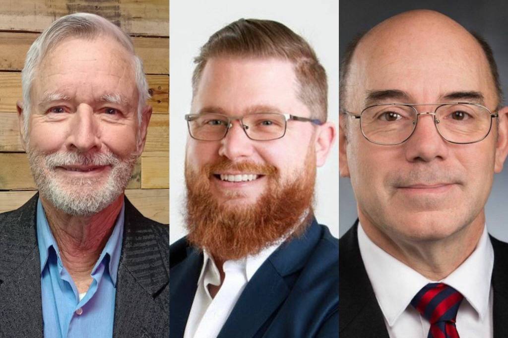 Tim McDonald, left, John Snow, Keith Wagoner