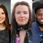 Lauren Davis, left, Lori Theis, Dunia Wabenga