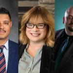 Julio Cortes, left, Annie Fitzgerald, Bryce Nickel