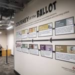 A wall diagram shows the journey of the ballot at the new Elections Center on Tuesday, July 9, 2024, in Everett, Washington. (Olivia Vanni / The Herald)