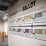 A wall diagram shows the journey of the ballot at the new Elections Center on Tuesday, July 9, 2024, in Everett, Washington. (Olivia Vanni / The Herald)