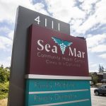 Sea Mar Community Health Centers sign on Monday, Aug. 12, 2024 in Lynnwood, Washington. (Olivia Vanni / The Herald)
