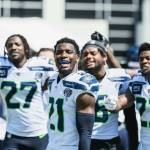 Seahawks cornerback Devon Witherspoon (21) practiced against the Tennessee Titan on Aug. 15, 2024 in Nashville, Tenn. (Photo courtesy of Edwin Hooper / Seattle Seahawks)
