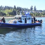 Everett Police Marine Operations Unit Dive Team continue to search for a kayaker on Wednesday, missing since Aug. 18. (Everett Police Facebook)