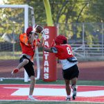 A scene from the Stanwood High School football practice at Bob Larson Stadium in Stanwood, Washington on Aug. 30, 2024. (Taras McCurdie / The Herald)