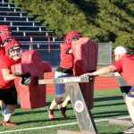 A scene from the Stanwood High School football practice at Bob Larson Stadium in Stanwood, Washington on Aug. 30, 2024. (Taras McCurdie / The Herald)