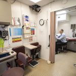 Inside the Lahai Health Mobile Medical Clinic set up at The Village on Casino Road on Friday, Sept. 20, 2024 in Everett, Washington. (Olivia Vanni / The Herald)