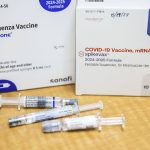 Flu and COVID vaccine options available at QFC on Thursday in Everett. (Olivia Vanni / The Herald)