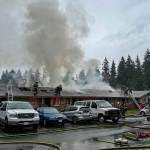 Two people were injured and 11 residents were displaced in a fire at an Edmonds apartment complex Saturday. (South County Fire)
