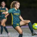 Shorecrests Olivia Taylor traps the ball during the game against Archbishop Murphy on Tuesday, Sept. 17, 2024 in Shoreline, Washington. (Olivia Vanni / The Herald)