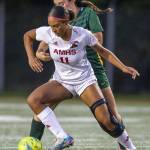 Archbishop Murphys Ari Sullivan shield the ball during the game against Shorecrest on Tuesday, Sept. 17, 2024 in Shoreline, Washington. (Olivia Vanni / The Herald)