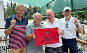 (From left to right) Kurt Wold, John Spasari, Steve Dalum and Dave Gilbertson. Dalum scored two holes-in-one on the Par 3 Course at Battle Creek Golf Course in a five-day span. (Photo courtesy of Dave Gilbertson)